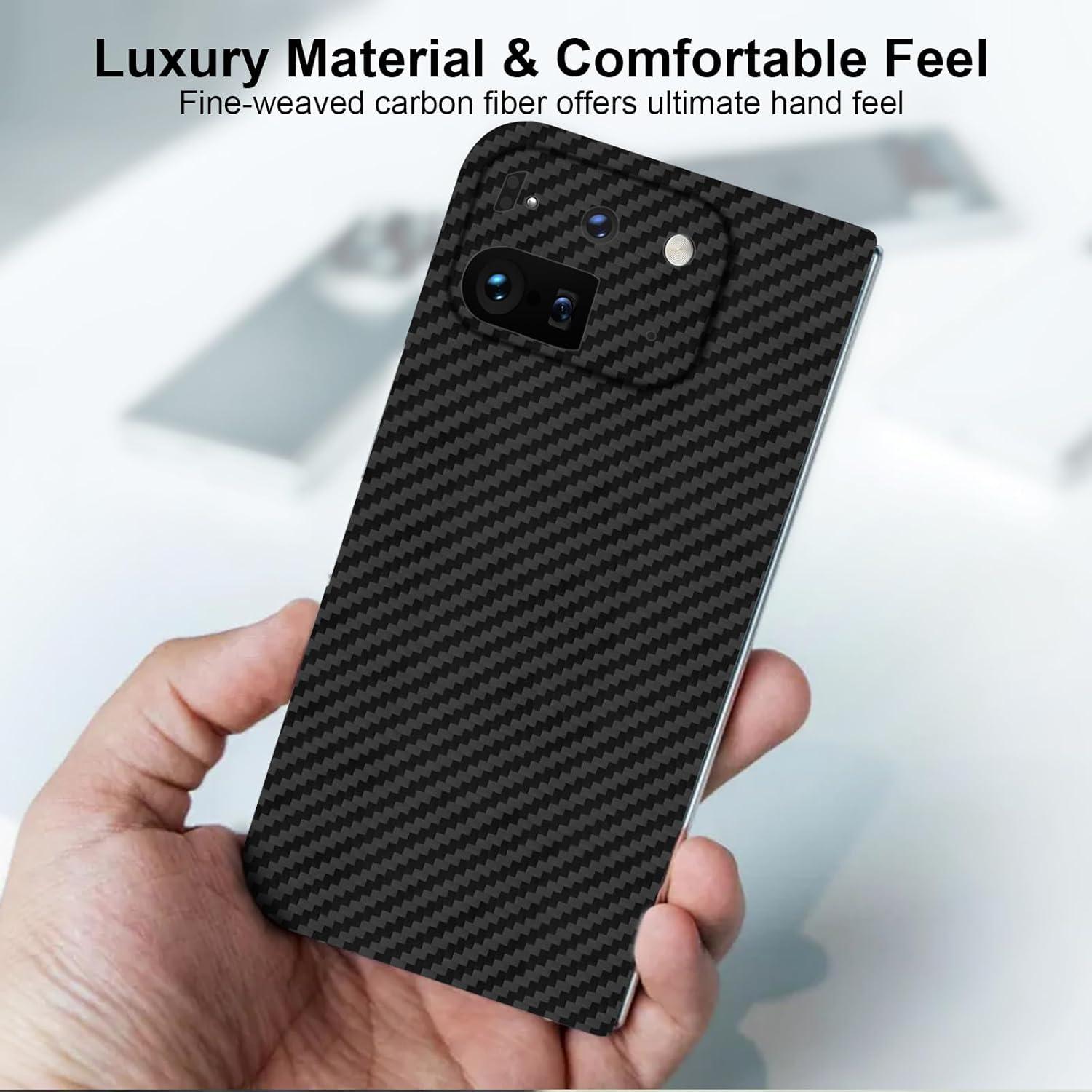 Funda delgada KAISENKEC para Google Pixel 9 Pro Fold 2024 - Negro