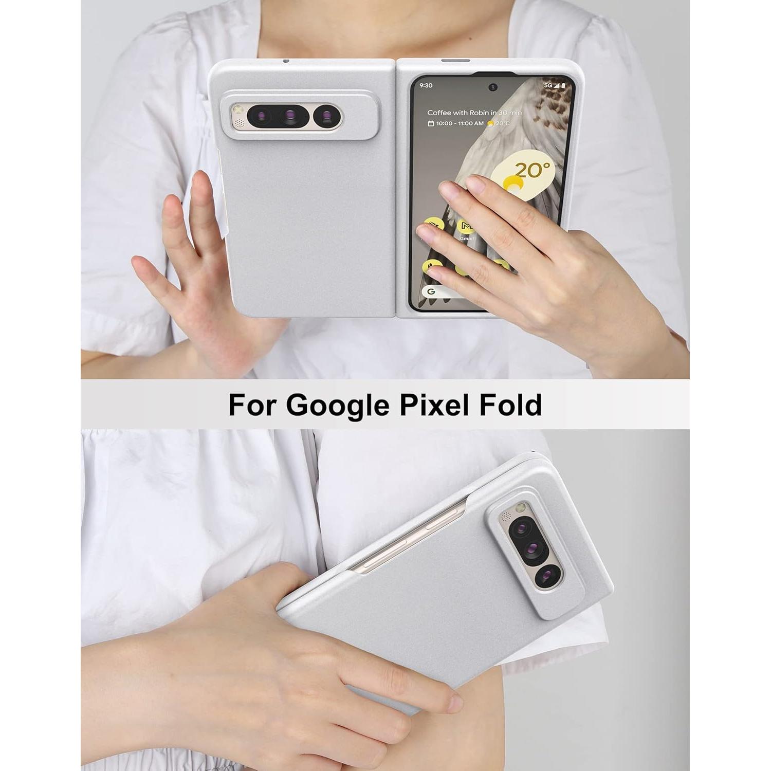 Funda Slim Fit Eastcoo para Google Pixel Fold 5G Plata