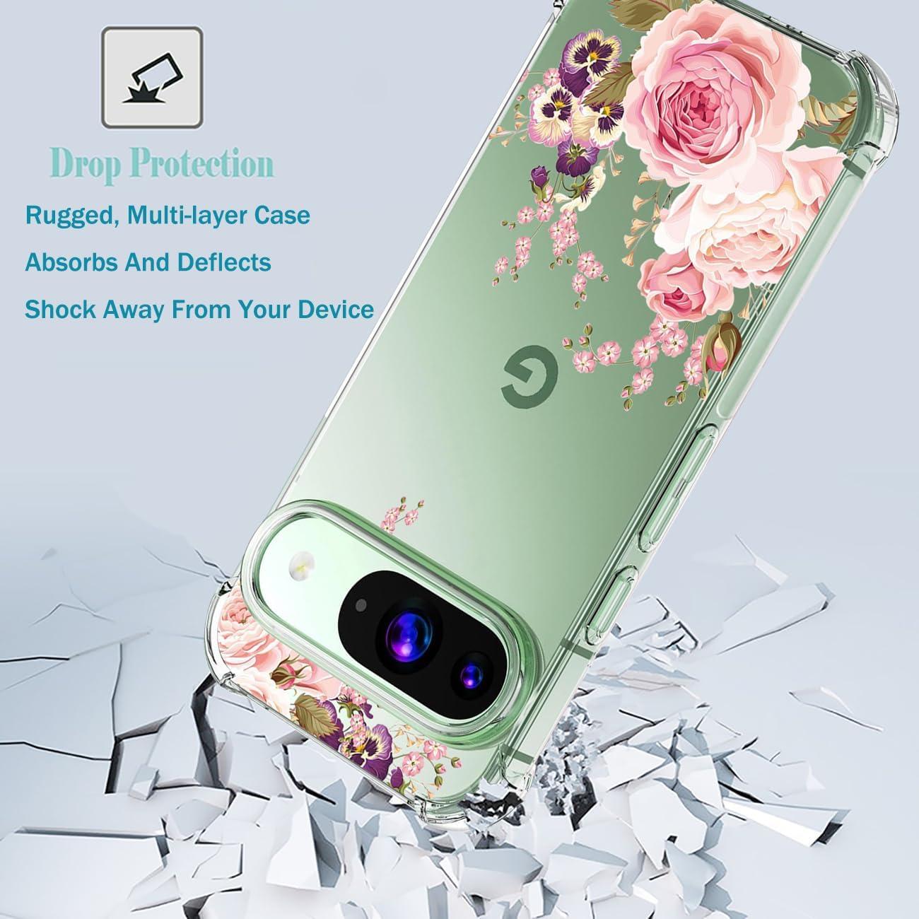 Funda TPU Rosa para Google Pixel 9 y 9 Pro - Ultra Clara