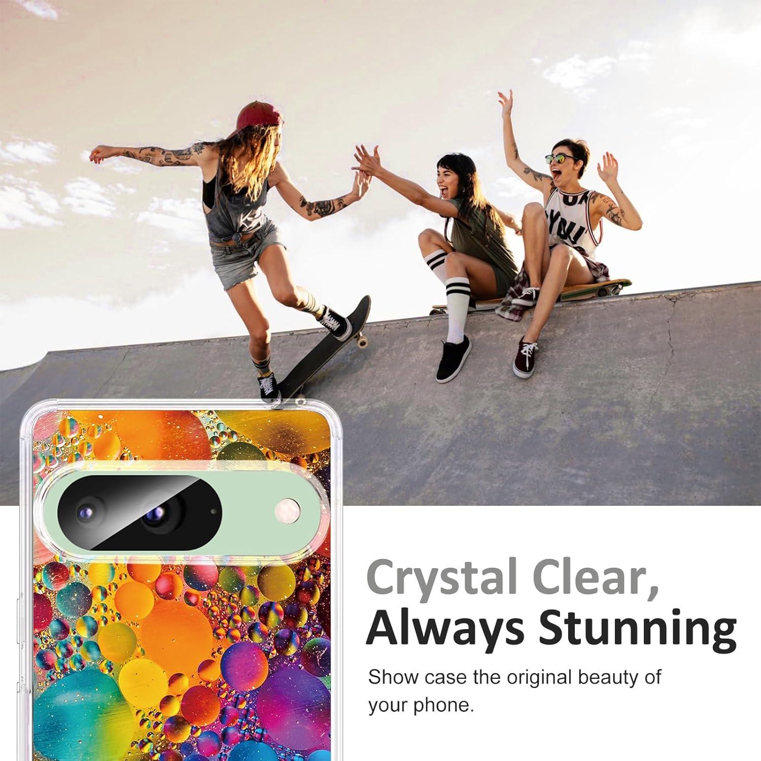 Funda Transparente TPU Google Pixel 9/9 Pro Colorida Antirayaduras