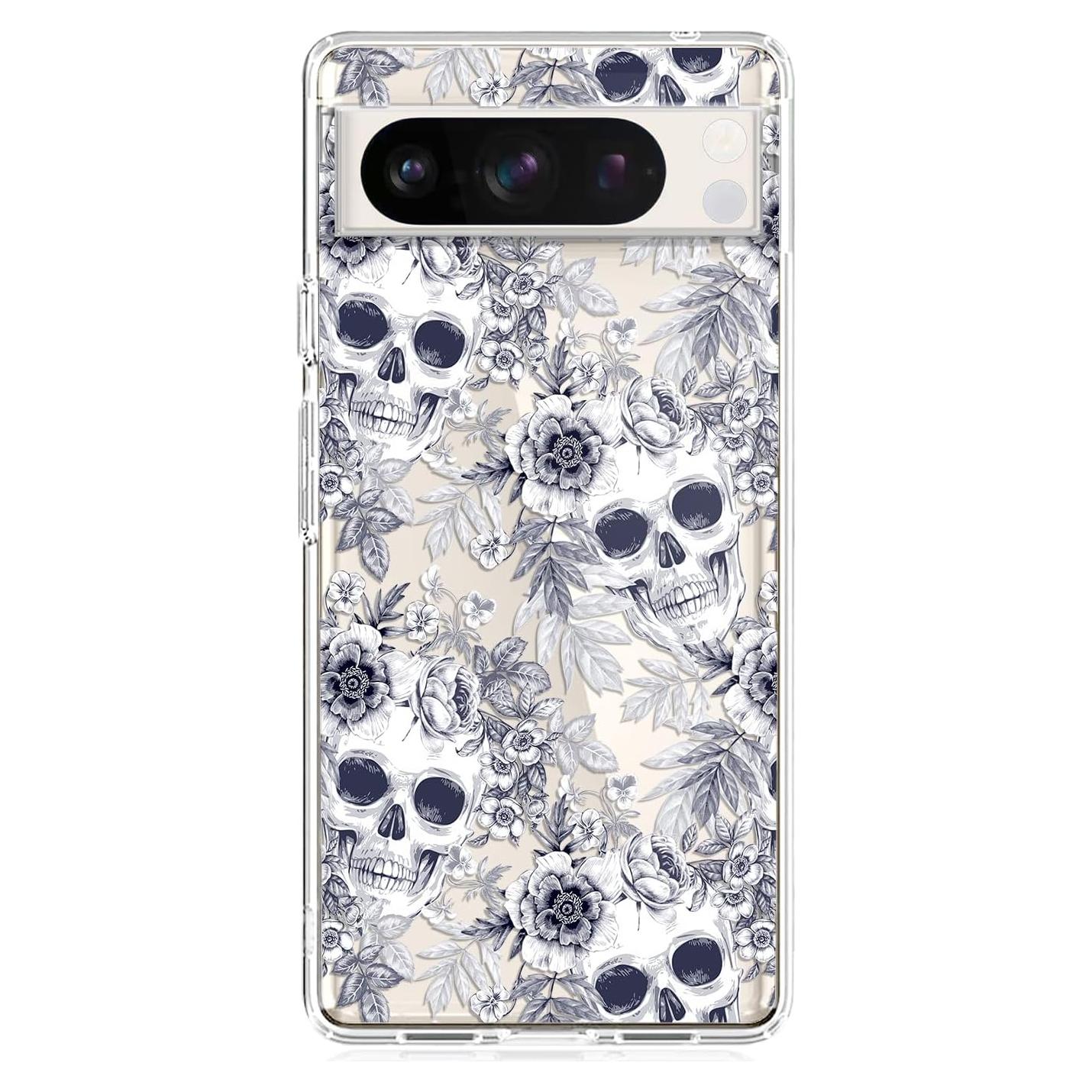 Funda Blingy's para Google Pixel 8 Pro - Calaveras Florales Blancas