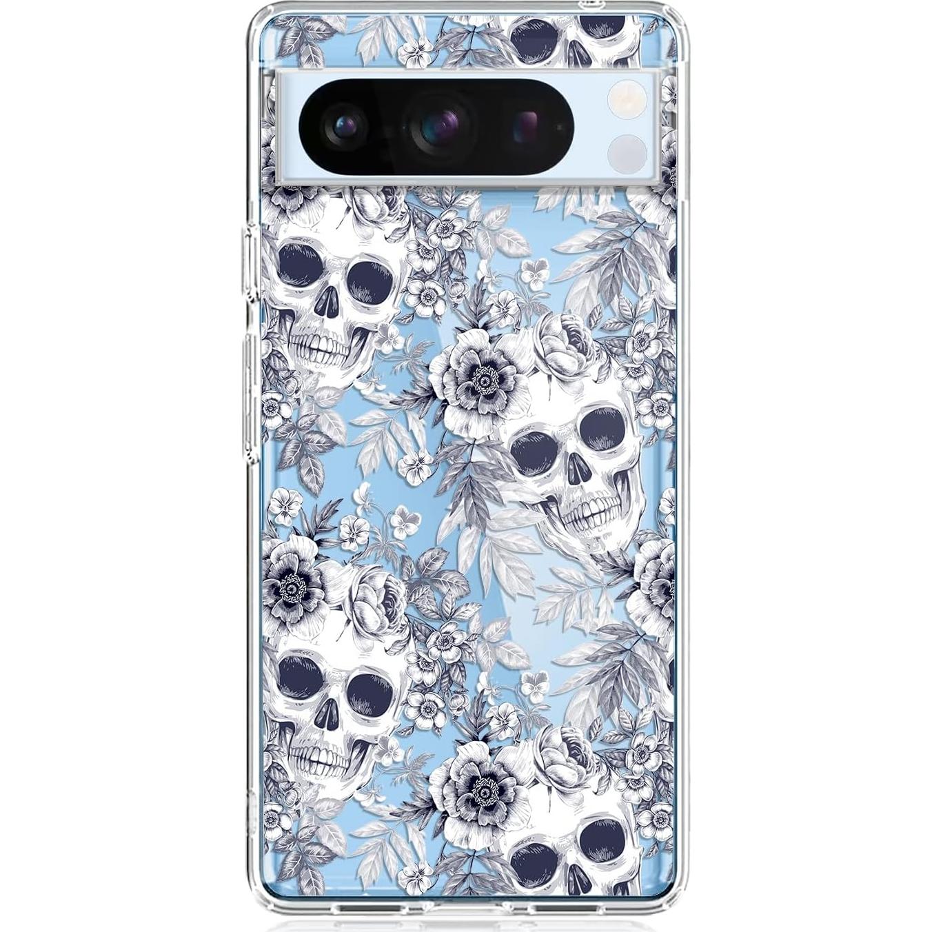 Funda Blingy's para Google Pixel 8 Pro - Calaveras Florales Blancas