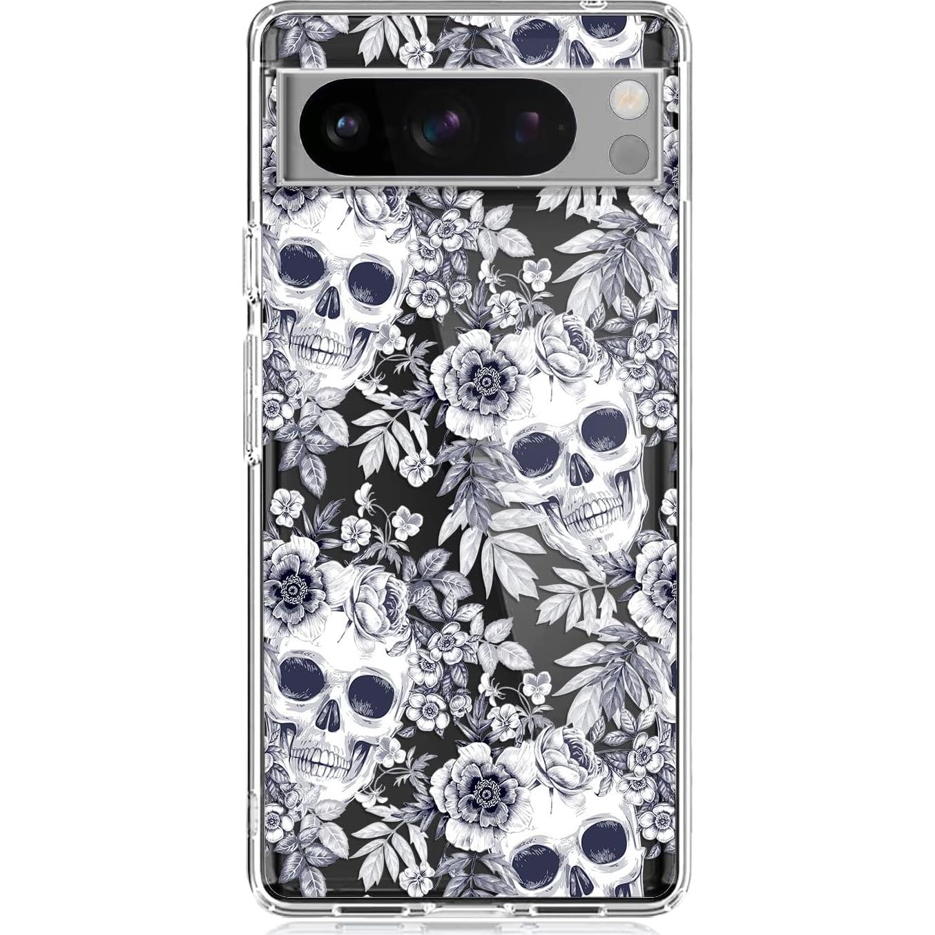 Funda Blingy's para Google Pixel 8 Pro - Calaveras Florales Blancas