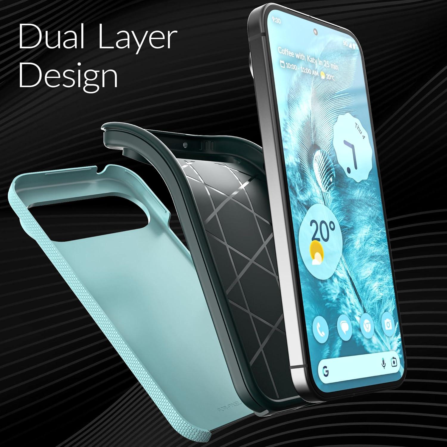 Funda Dual Guard Crave para Google Pixel 9 Pro XL - Verde Bosque