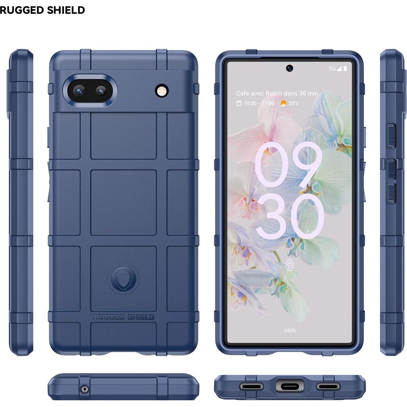 Funda Ajustada Google Pixel 6a Rugged Shield Azul HD