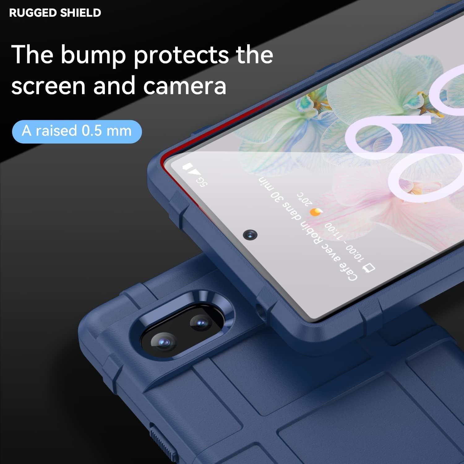 Funda Ajustada Google Pixel 6a Rugged Shield Azul HD