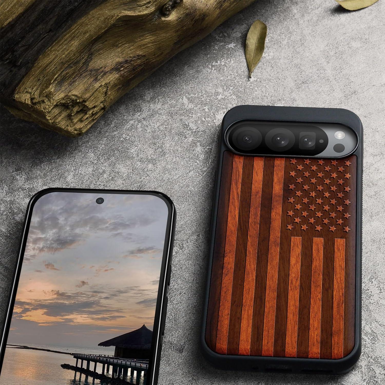 Funda de Madera Carveit para Google Pixel 9 Pro - Antichoque