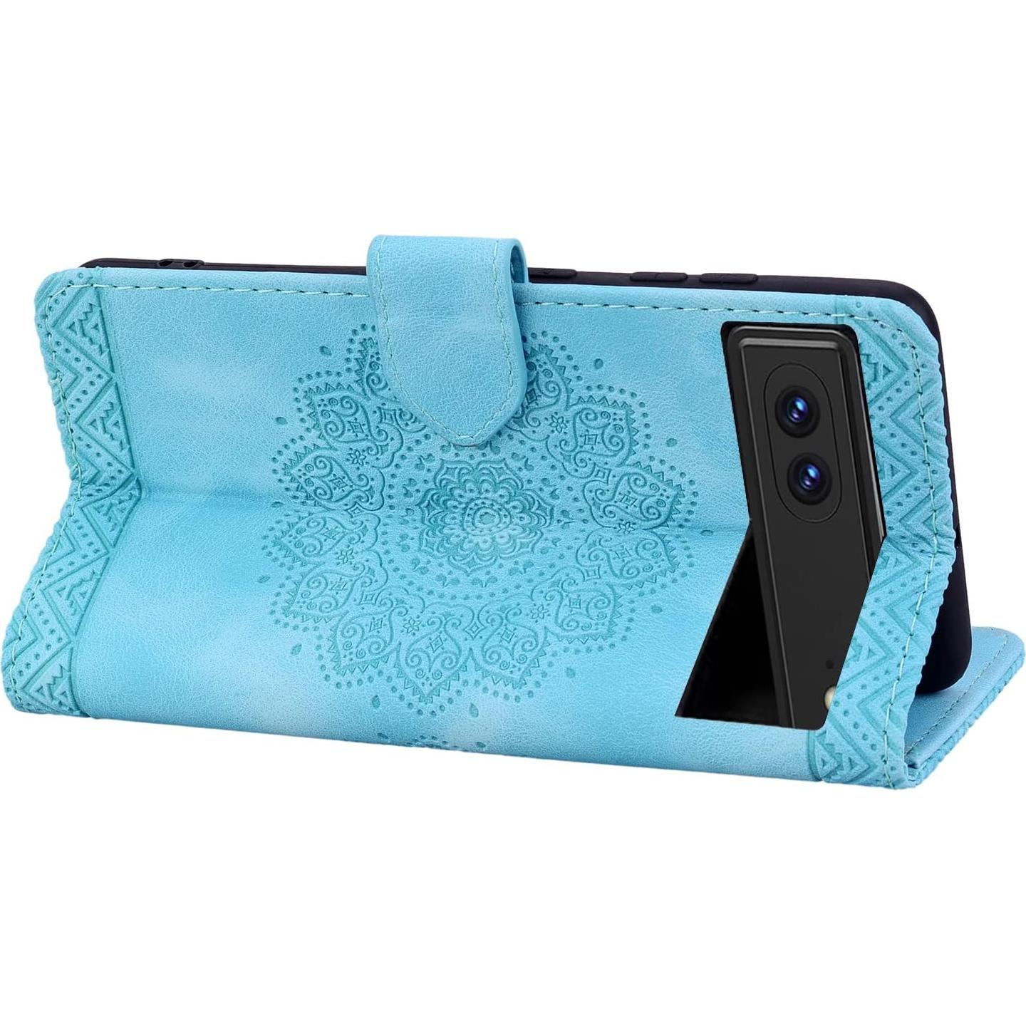 Funda Flip Rosbtib para Google Pixel 7 - PU Cuero Azul