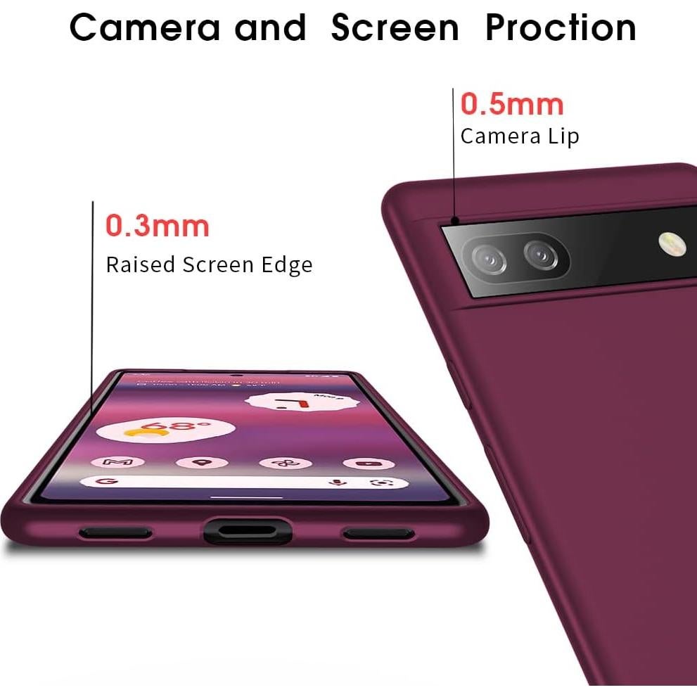 Funda Ultra Fina X-level para Google Pixel 6A - Rojo Vino