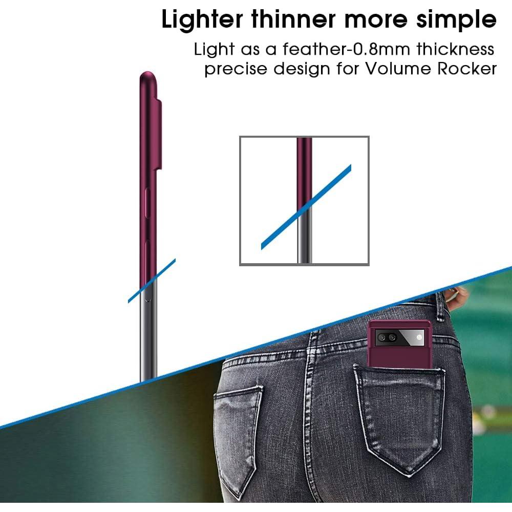 Funda Ultra Fina X-level para Google Pixel 6A - Rojo Vino