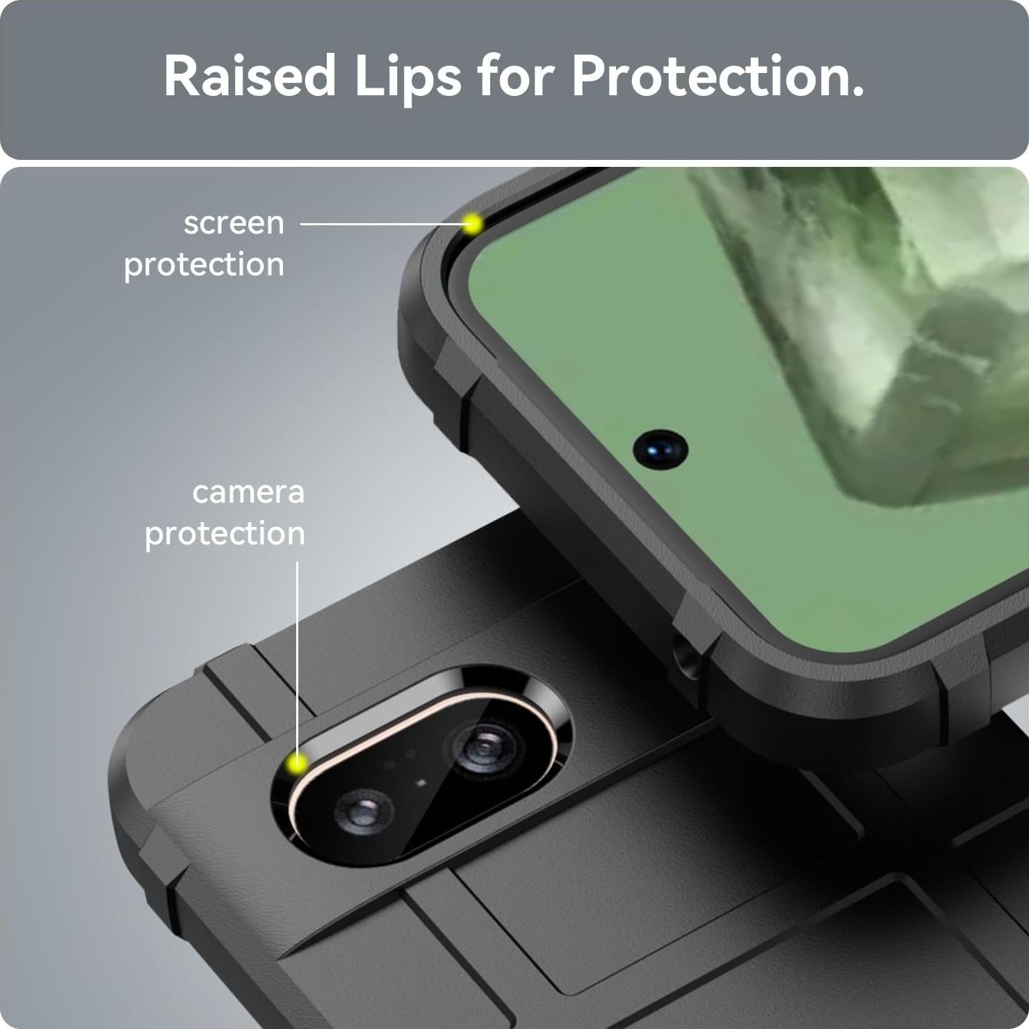 Funda Ajustada Rugged Shield para Google Pixel 8A - Protección Militar
