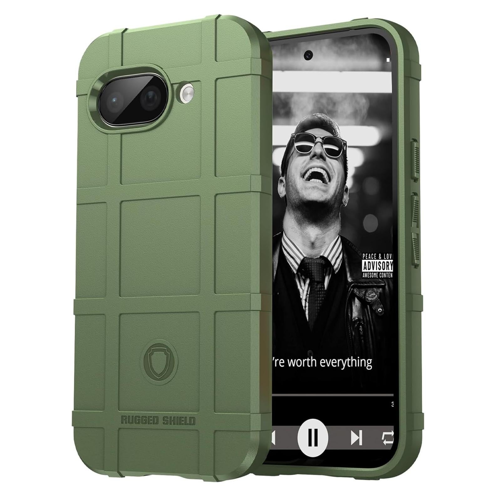 Funda Resistente TPU para Google Pixel 9A Verde Antideslizante