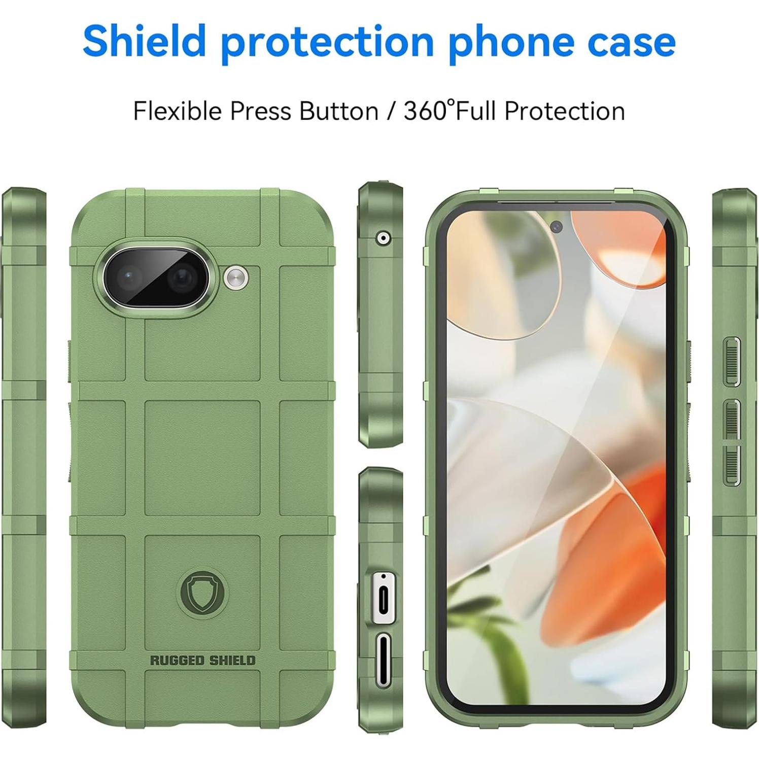 Funda Resistente TPU para Google Pixel 9A Verde Antideslizante