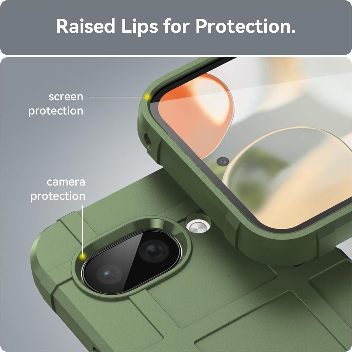 Funda Resistente TPU para Google Pixel 9A Verde Antideslizante