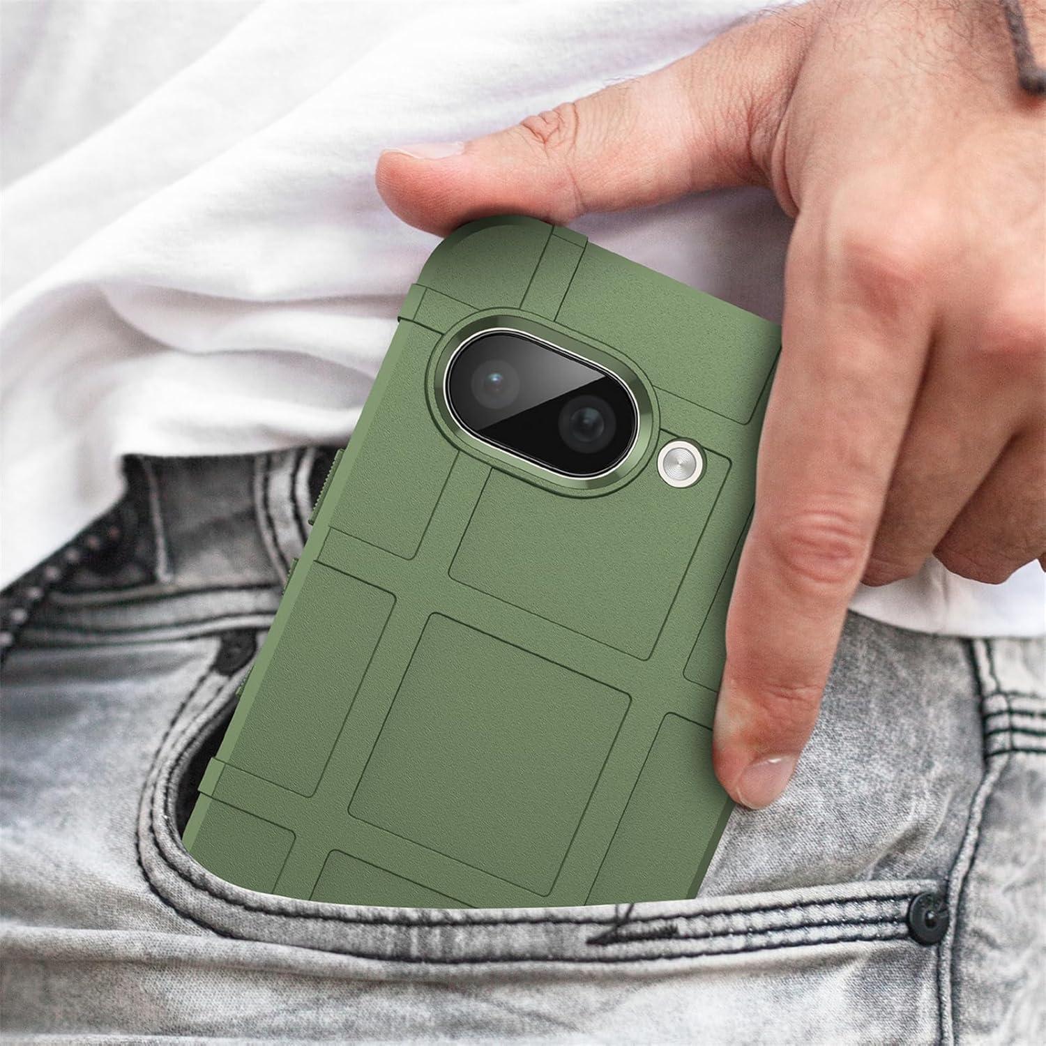 Funda Resistente TPU para Google Pixel 9A Verde Antideslizante