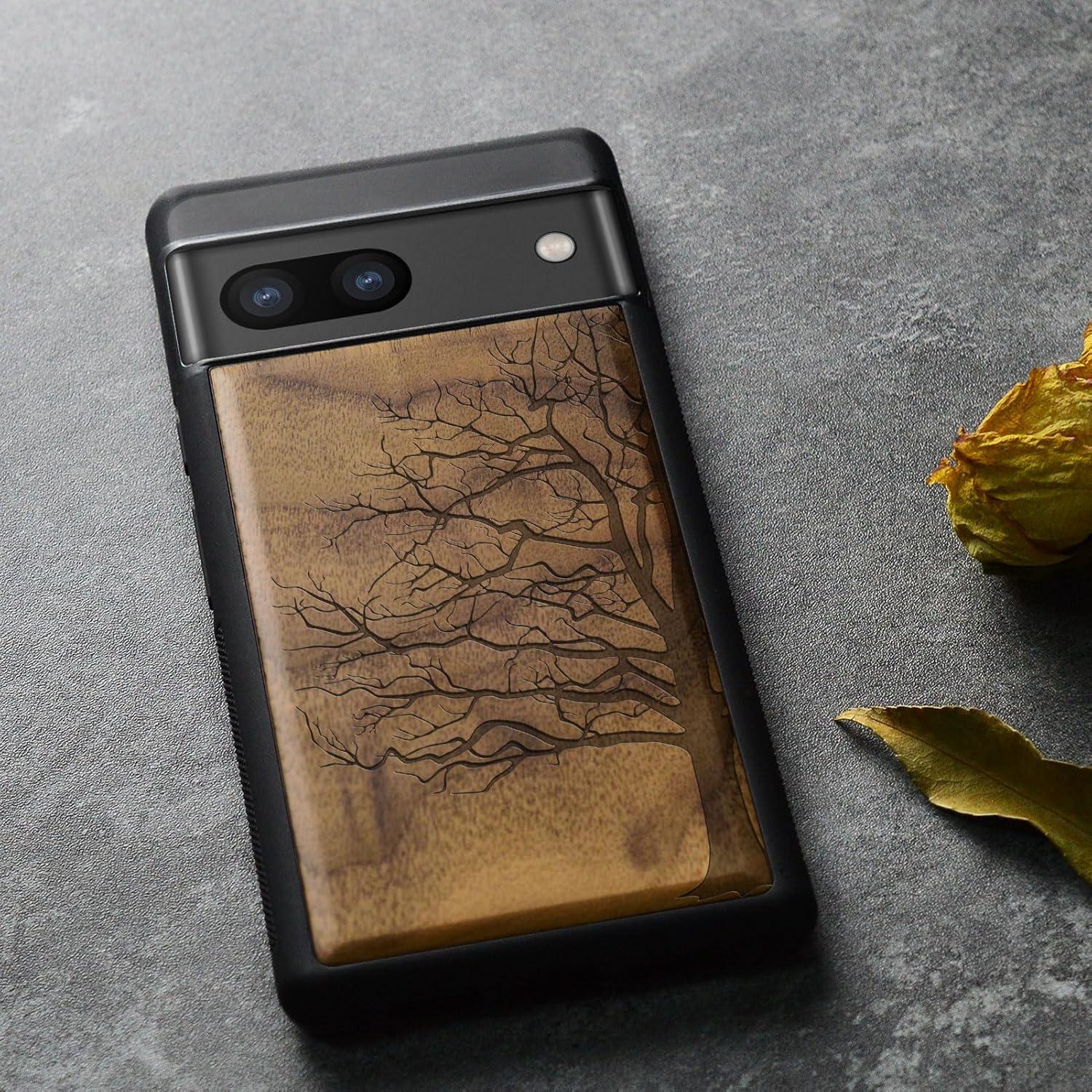 Funda de Madera Carveit para Google Pixel 8a - Antigolpes