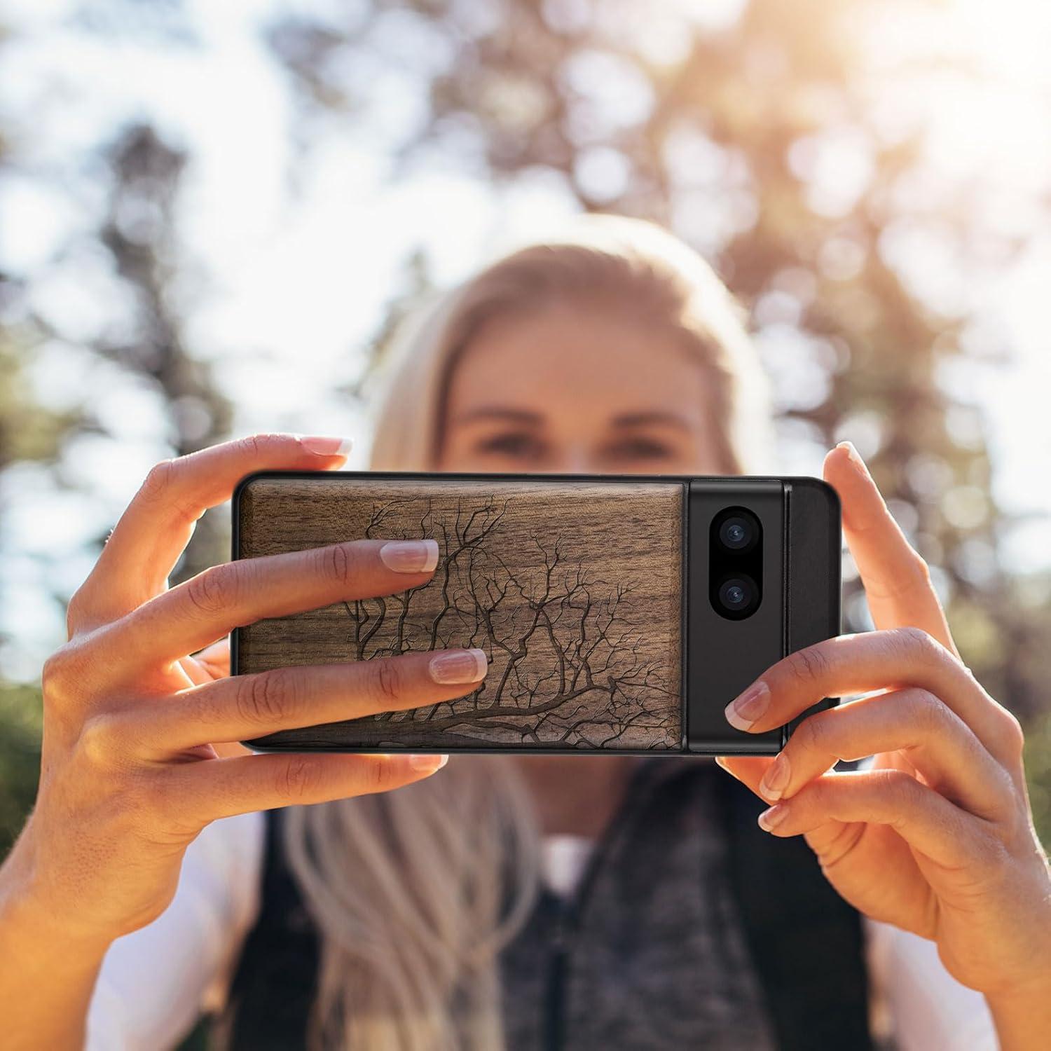 Funda de Madera Carveit para Google Pixel 8a - Antigolpes