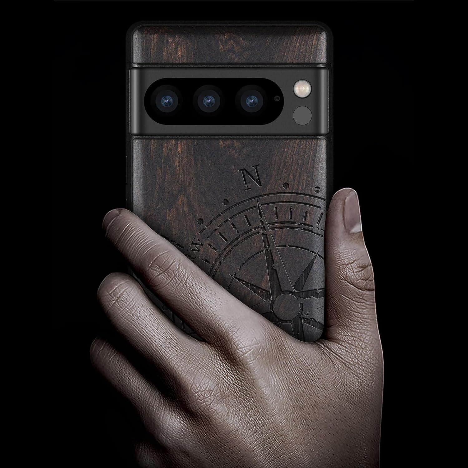 Funda Protectora Carveit para Google Pixel 8 Pro - Madera Natural y TPU