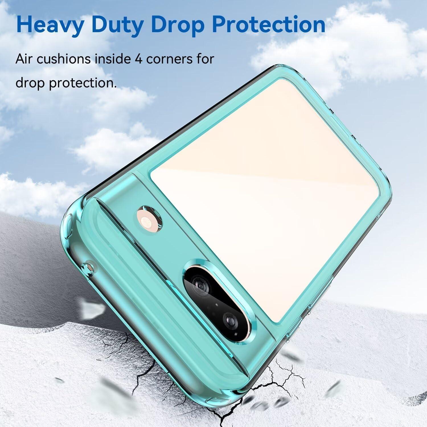 Funda Google Pixel 8A con Protector de Pantalla Templado Azul