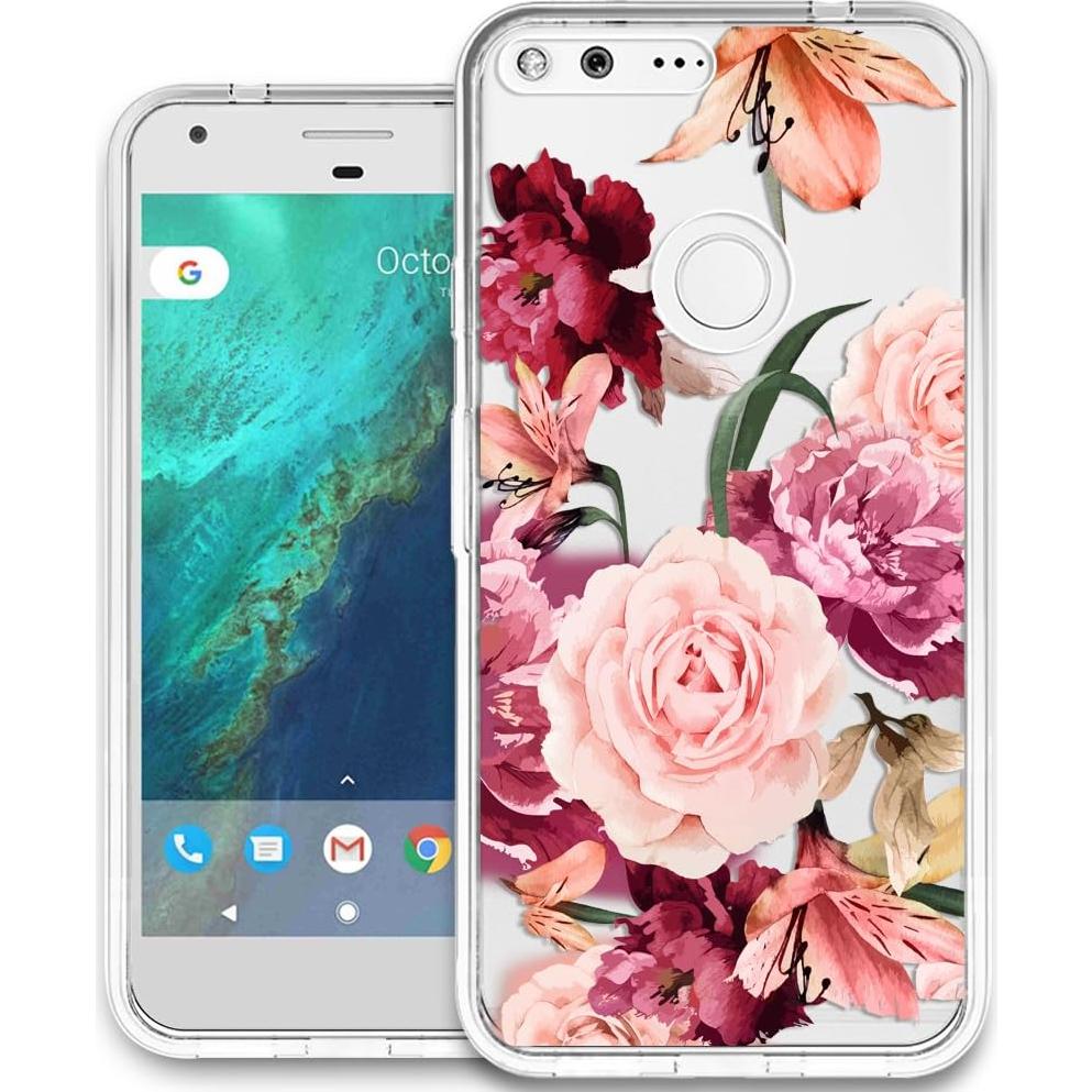 Funda para Google Pixel Topnow Ramo de Rosas PC y TPU