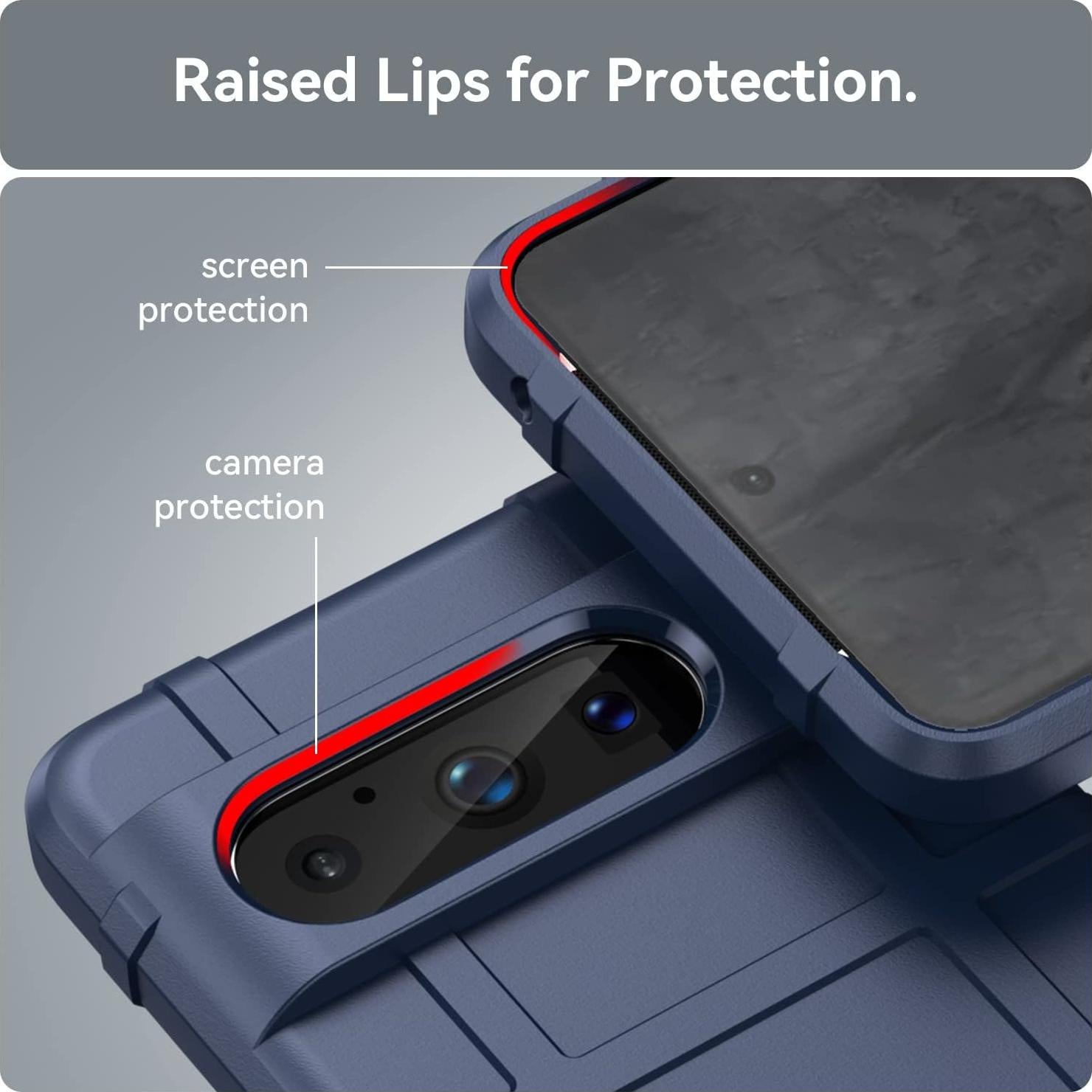 Funda Ajustada Google Pixel 8 Pro Resistente Azul TPU