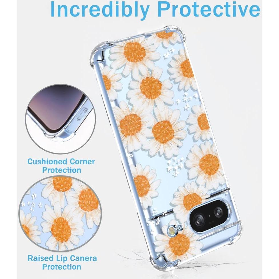 Funda TPU Google Pixel 8 Floral Margarita Antigolpes