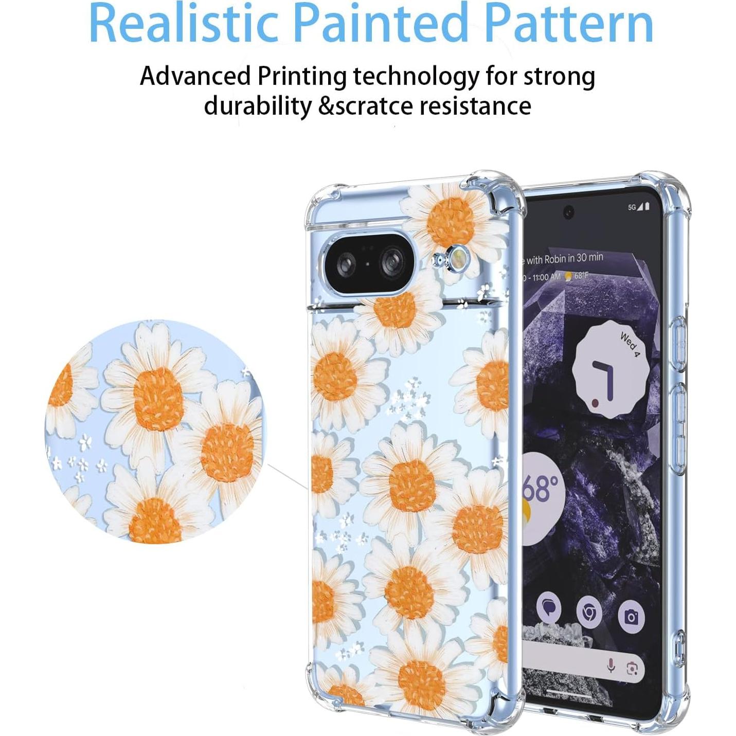 Funda TPU Google Pixel 8 Floral Margarita Antigolpes