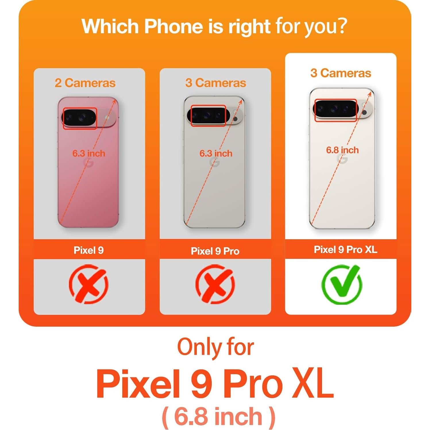 Funda TORRAS Claro Diamante para Google Pixel 9 Pro XL