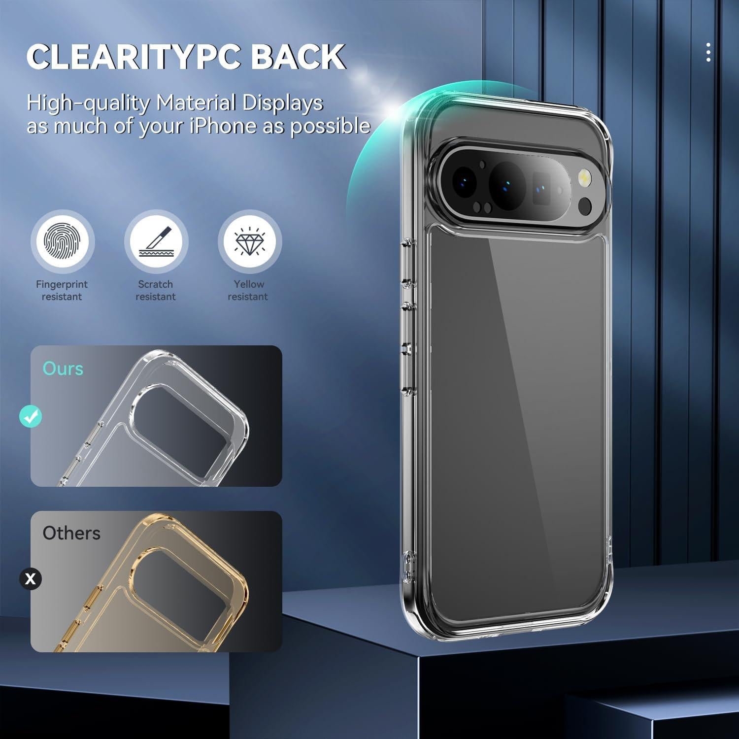 Funda Transparente BAISRKE para Google Pixel 9/9 Pro - Antigolpes