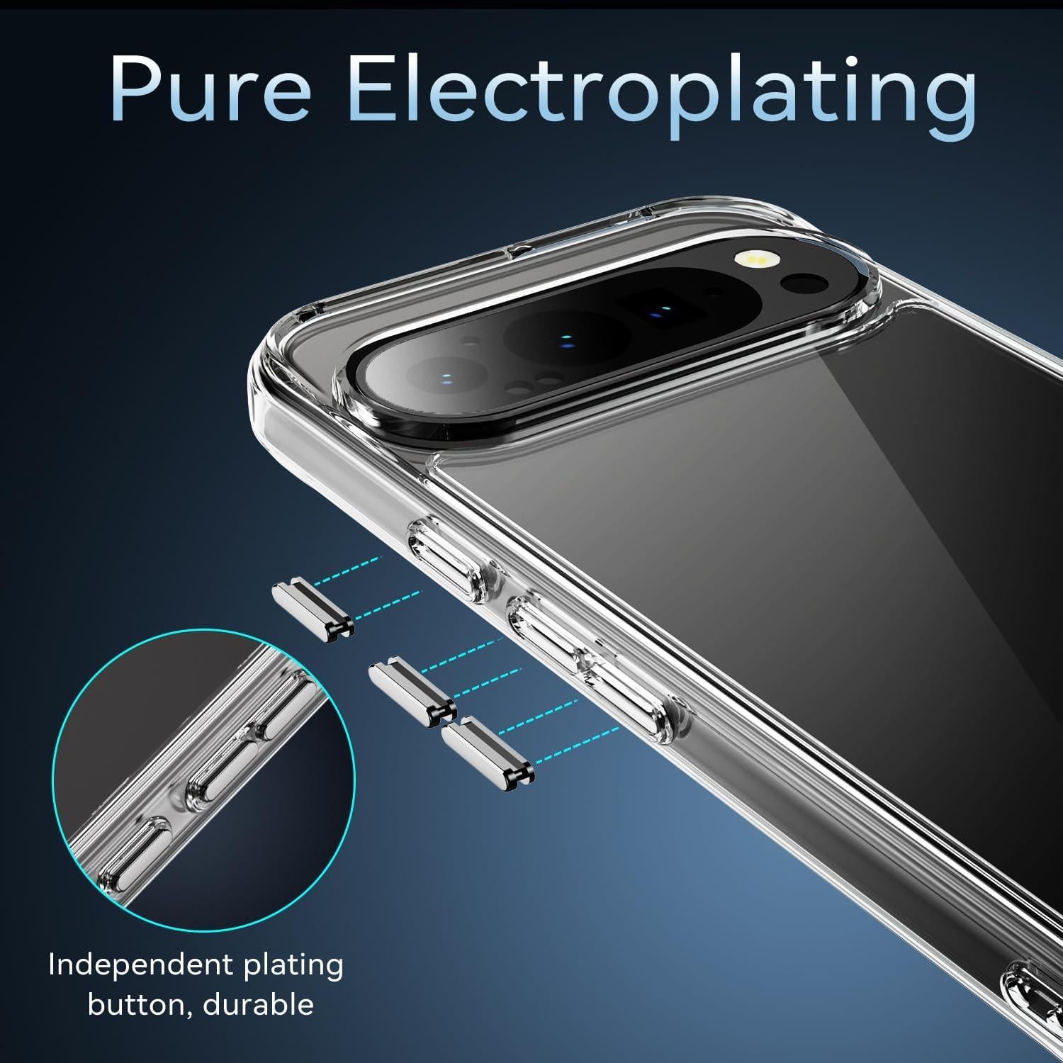 Funda Transparente BAISRKE para Google Pixel 9/9 Pro - Antigolpes