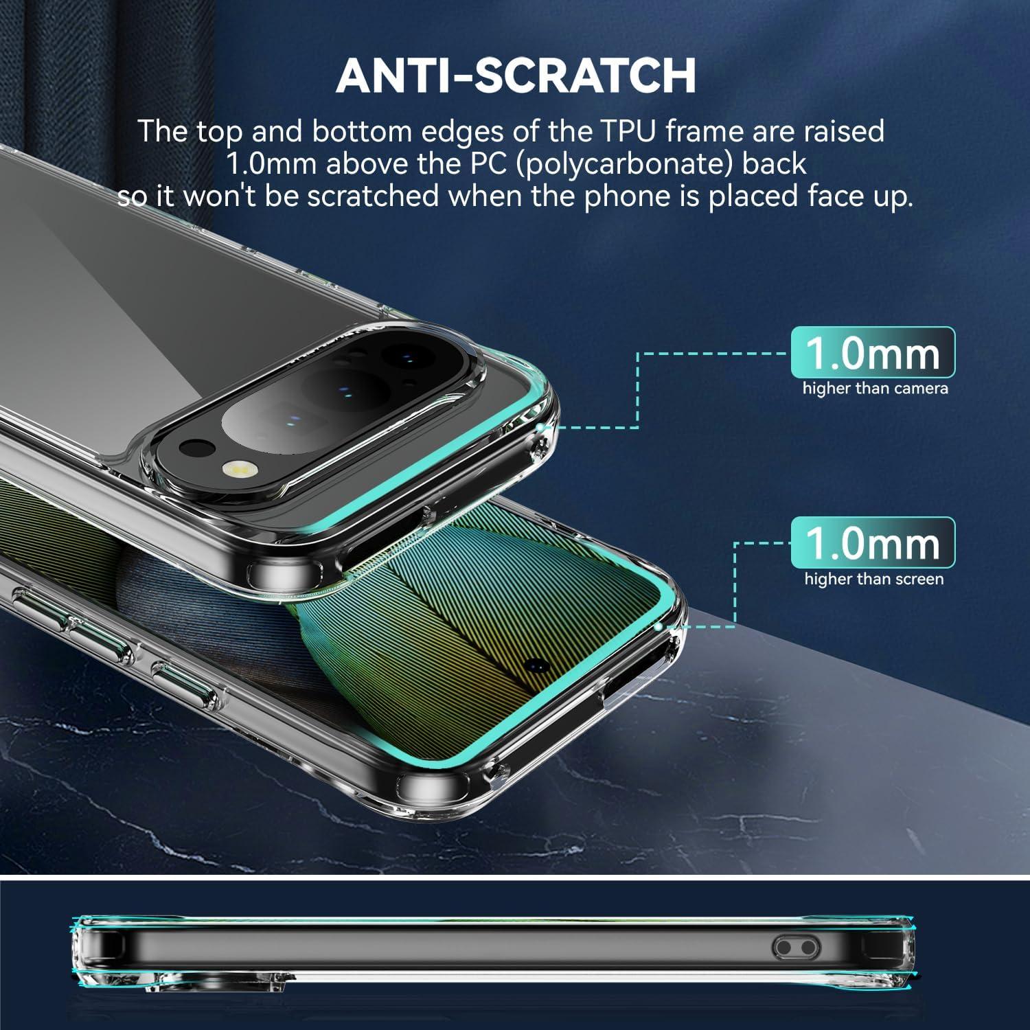 Funda Transparente BAISRKE para Google Pixel 9/9 Pro - Antigolpes