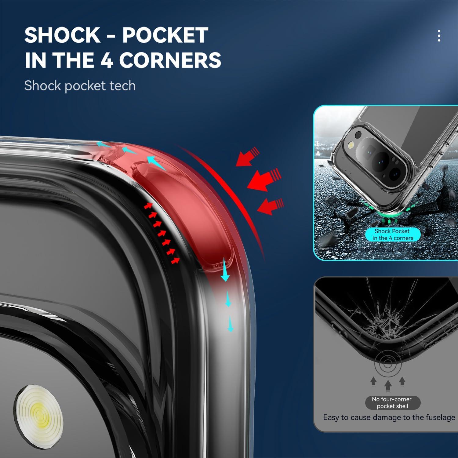 Funda Transparente BAISRKE para Google Pixel 9/9 Pro - Antigolpes