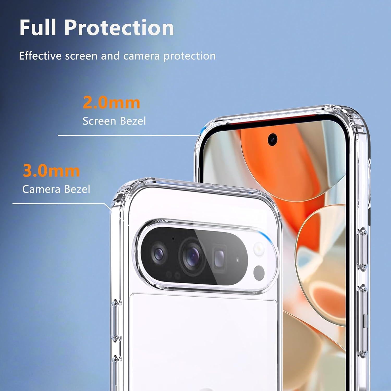 Funda Google Pixel 9 Pro XL Natbok TPU y PC, Transparente