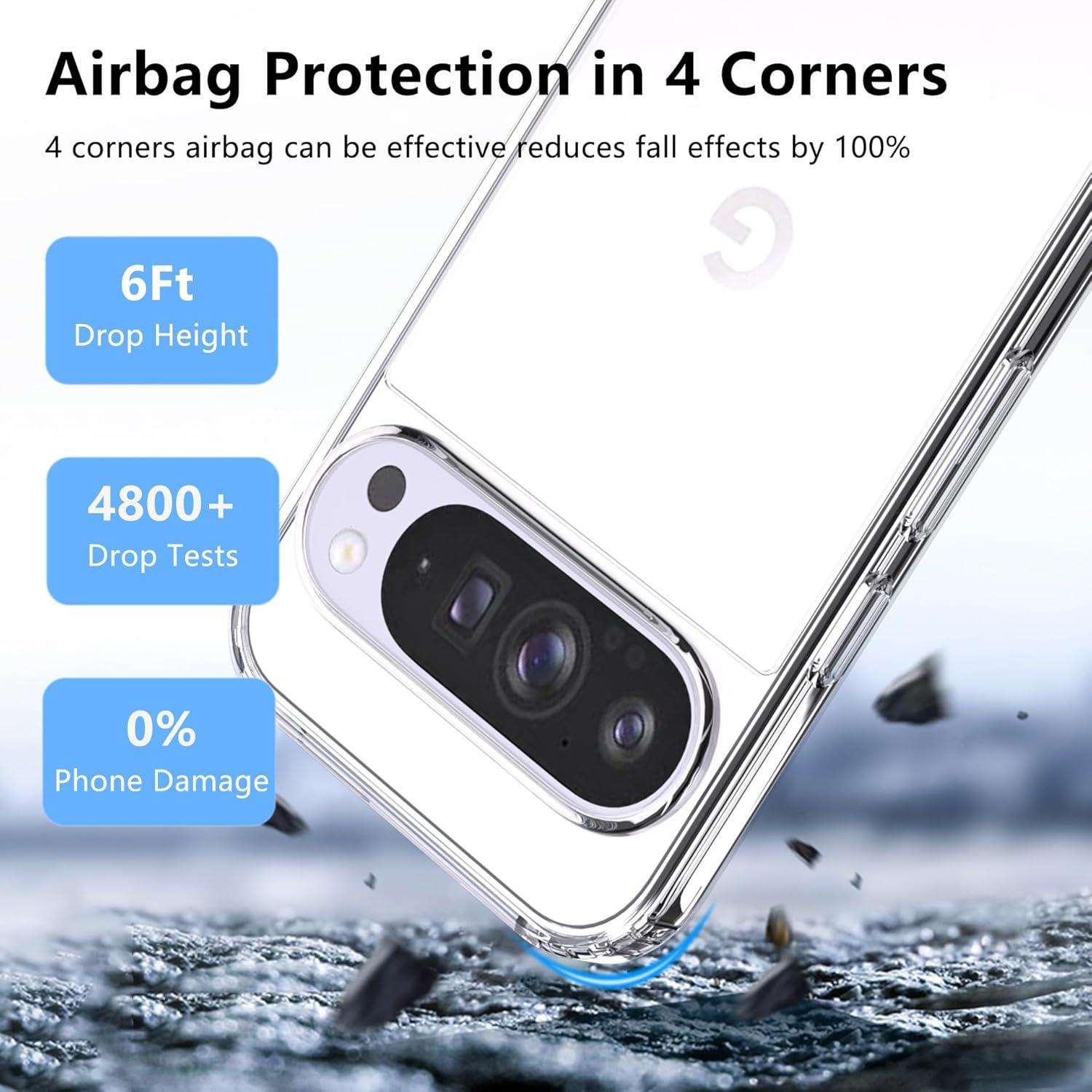 Funda Google Pixel 9 Pro XL Natbok TPU y PC, Transparente