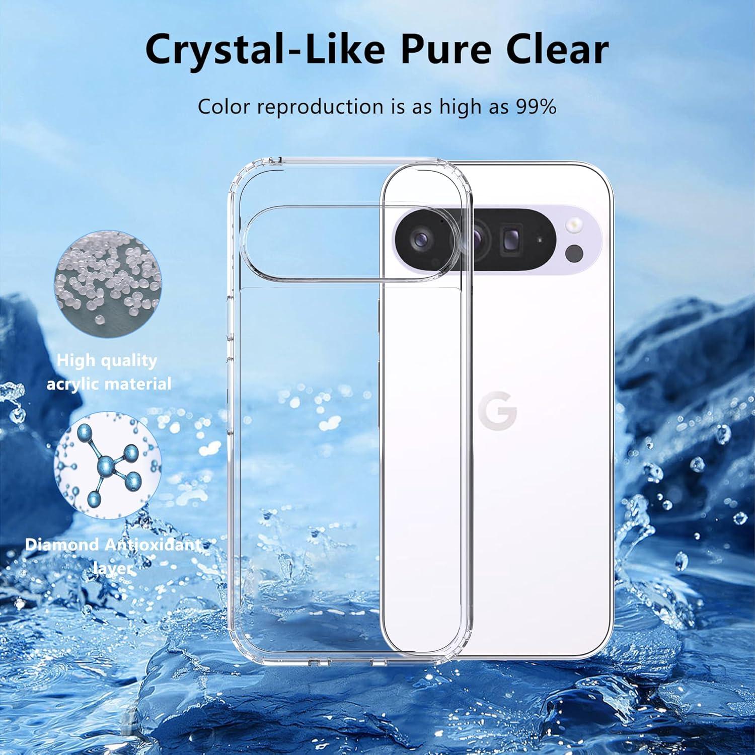 Funda Google Pixel 9 Pro XL Natbok TPU y PC, Transparente
