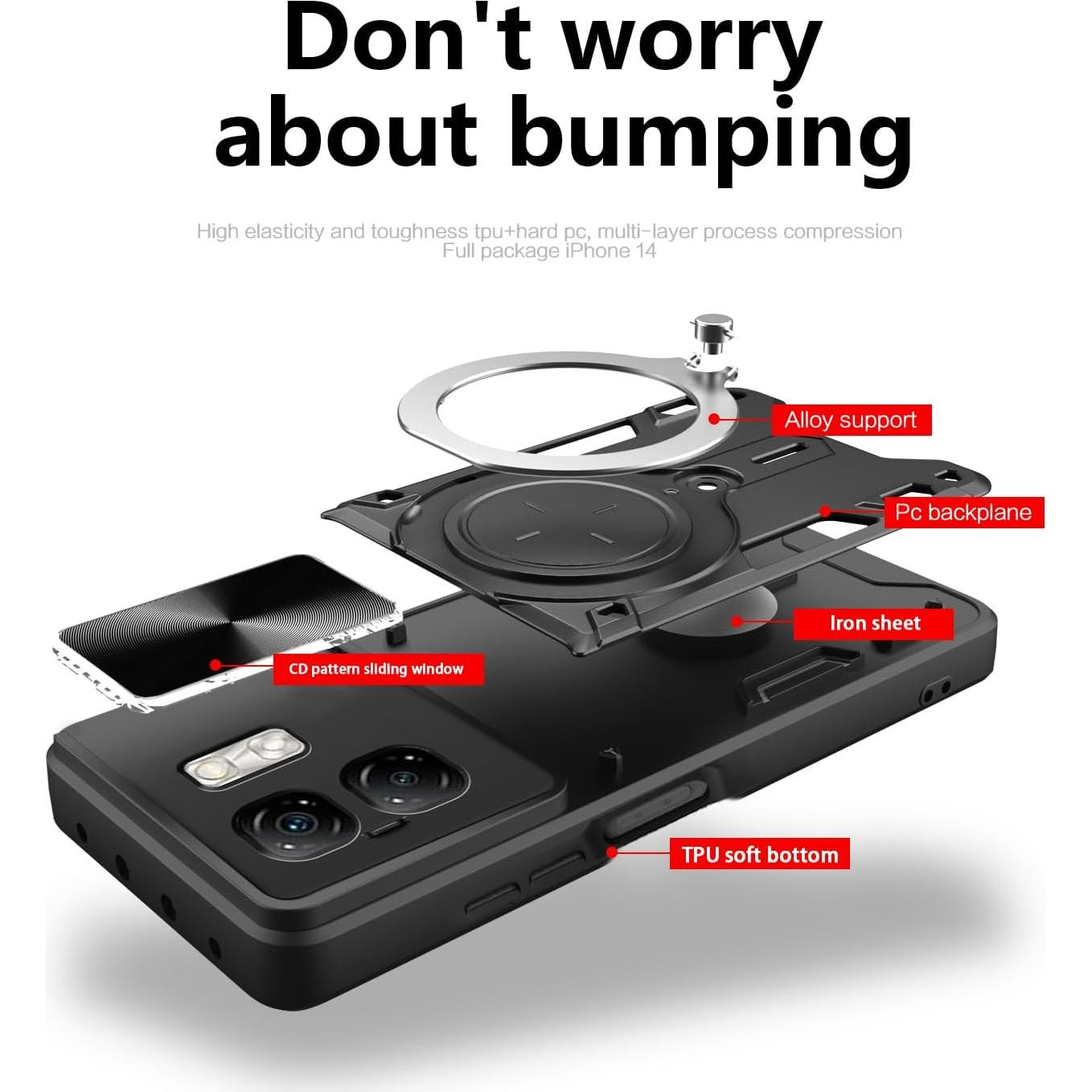 Funda Protectora Infinix Smart 9 con Cubierta Deslizante Negra