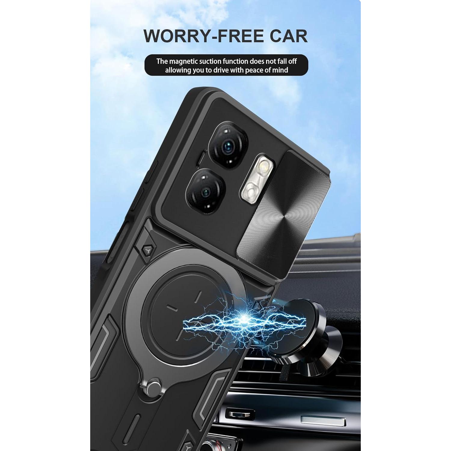 Funda Protectora Infinix Smart 9 con Cubierta Deslizante Negra