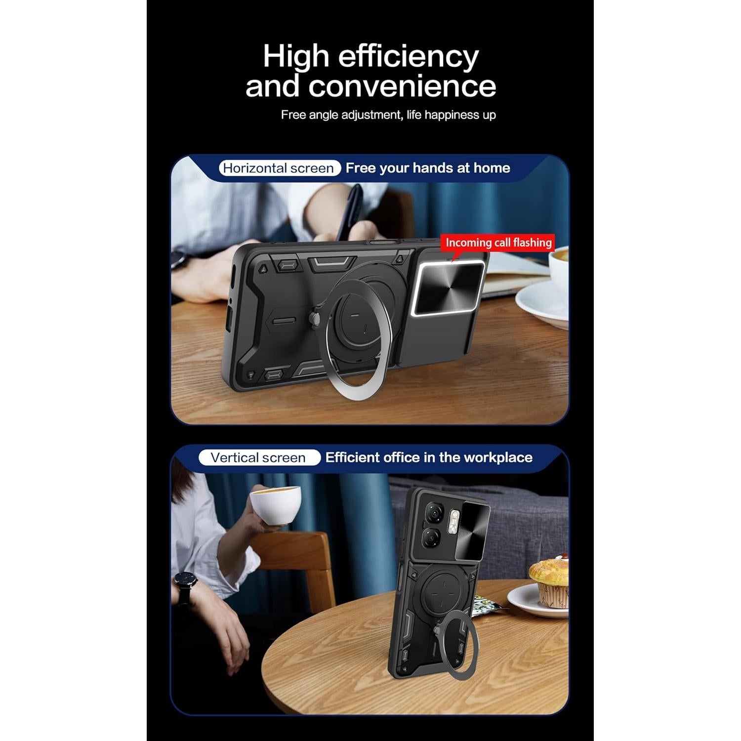 Funda Protectora Infinix Smart 9 con Cubierta Deslizante Negra