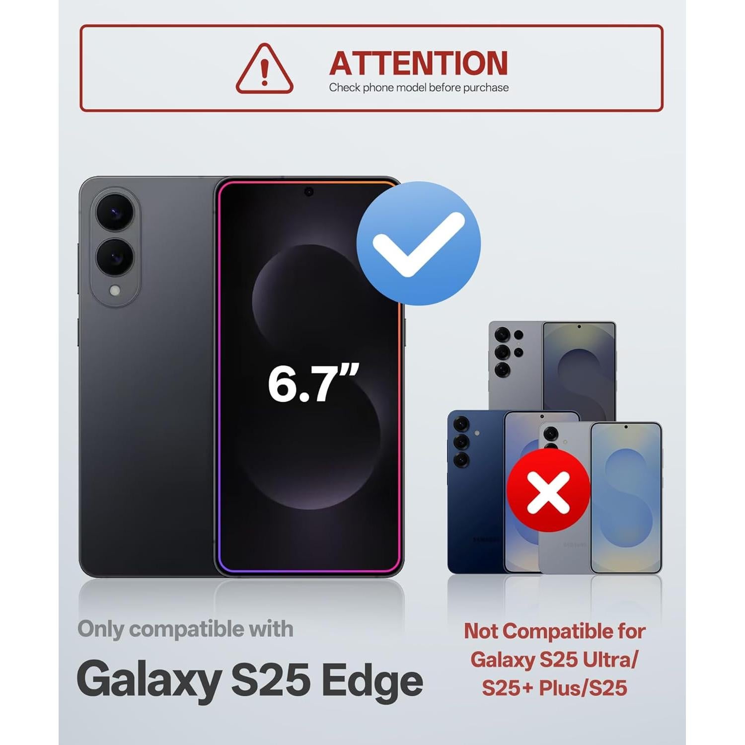 Funda SIXBOX para Samsung Galaxy S25 Edge 6.7" Negra