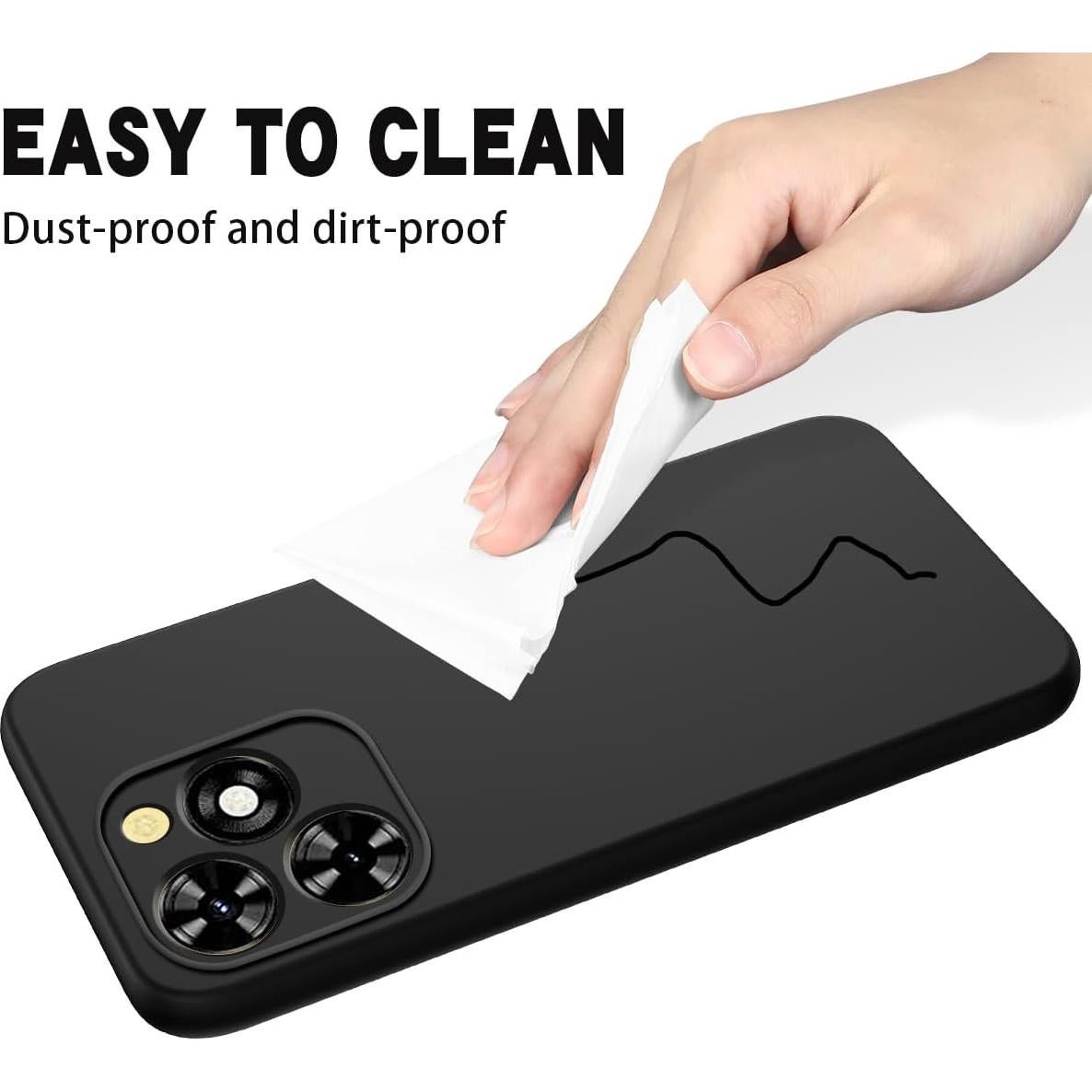 Funda de Gel Tuxiwei para Tecno Spark 20 Pro - Negra, Anti-Rayas