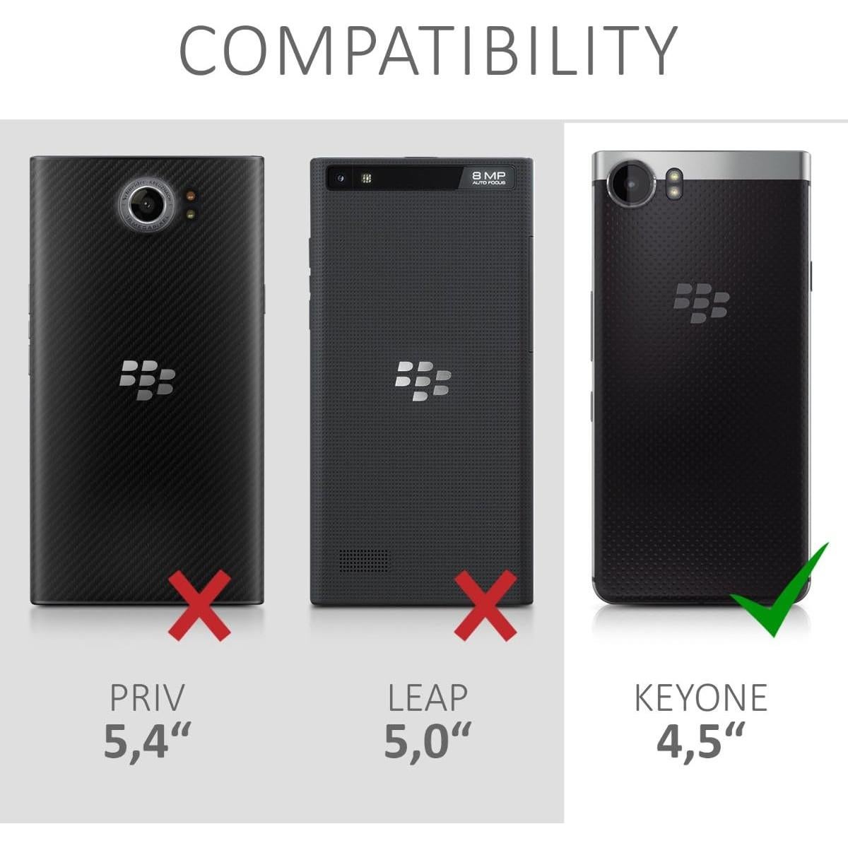 Funda Protectora Slim KW-Mobile para BlackBerry KEYone - TPU Negro Mate