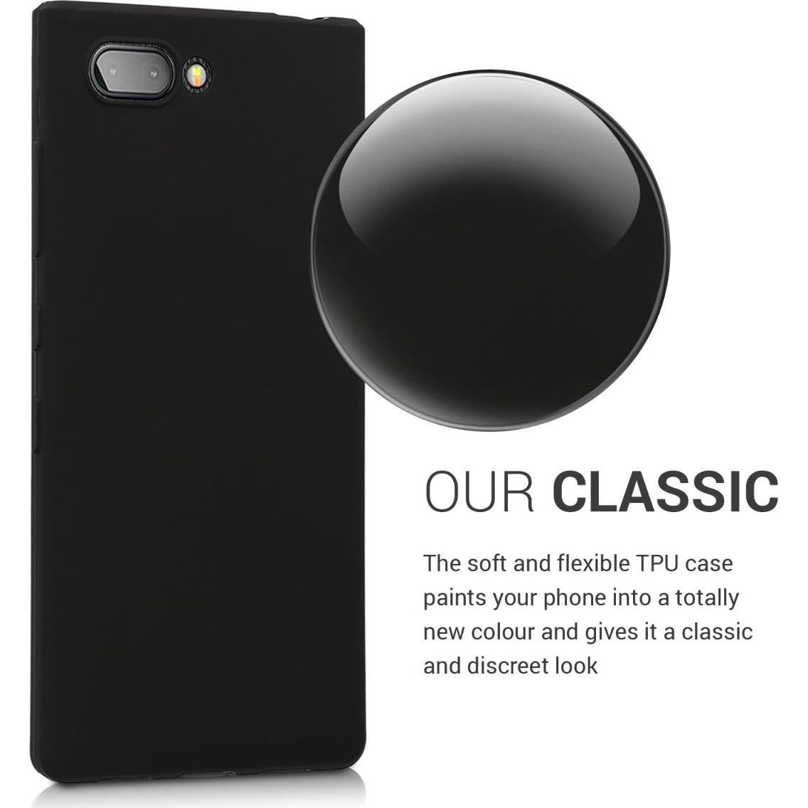 Funda TPU Silicona para BlackBerry KEYtwo - KW-Commerce - Negro Mate