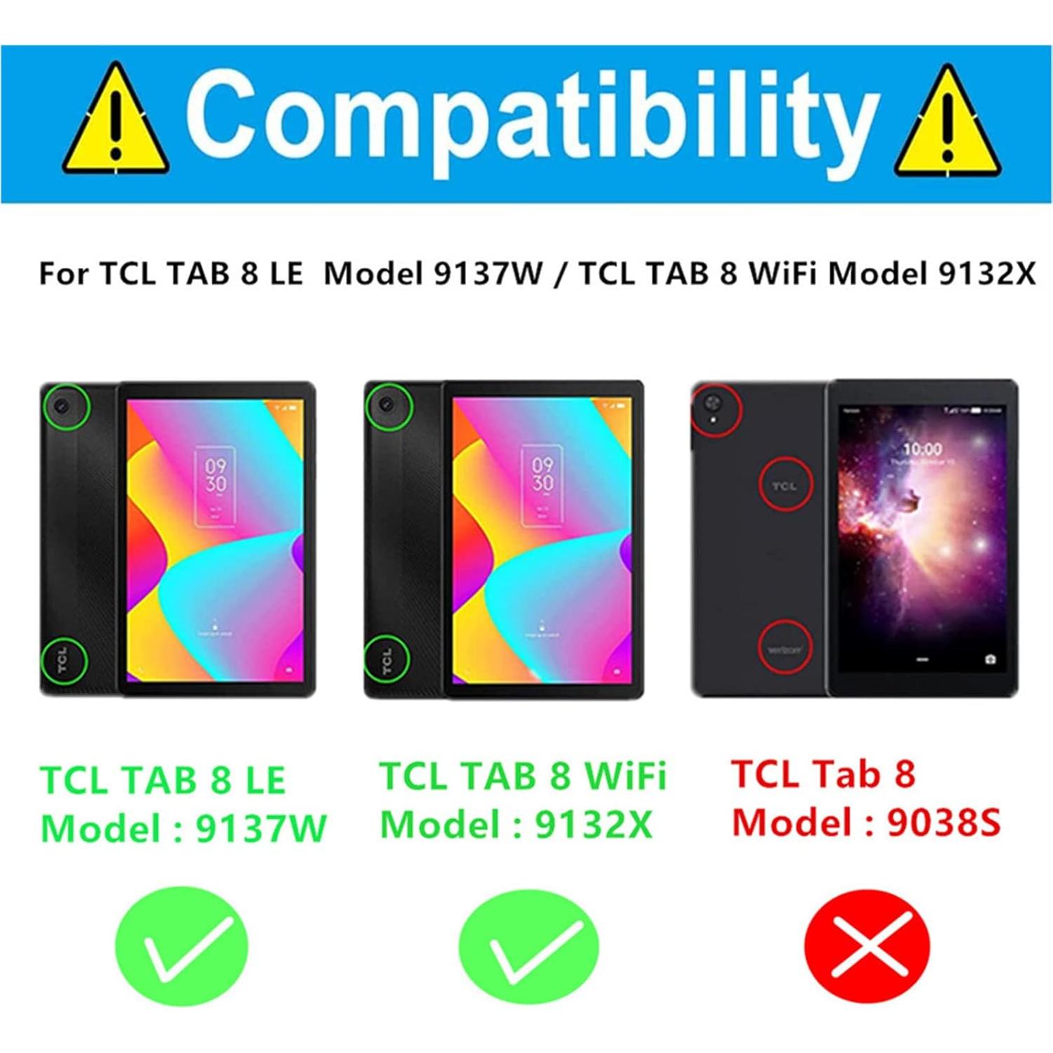 Funda Protectora HminSen para TCL Tab 8 LE/8 WiFi - Negro