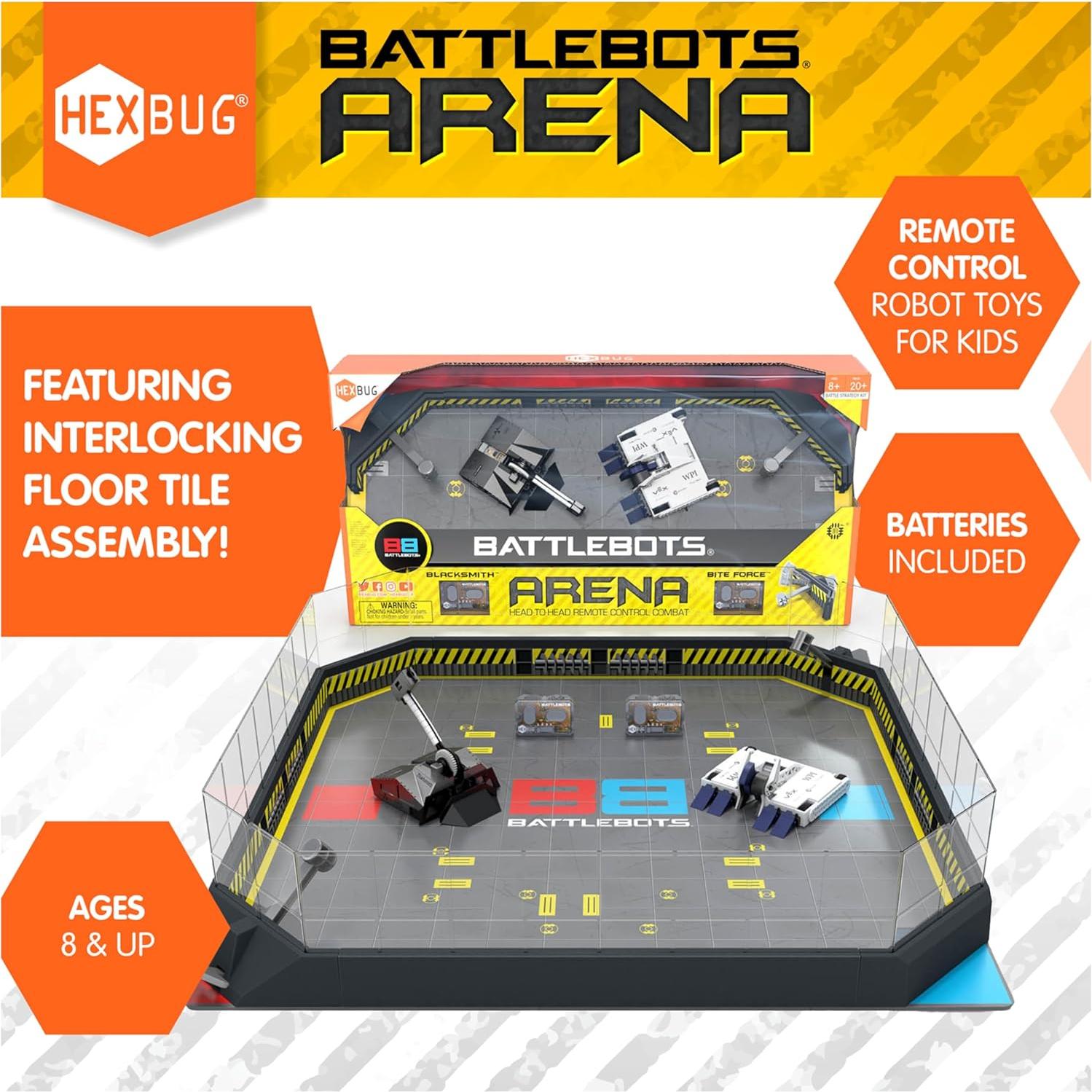 Arena HEXBUG BattleBots Fuerza de Mordida y Herrero Negro