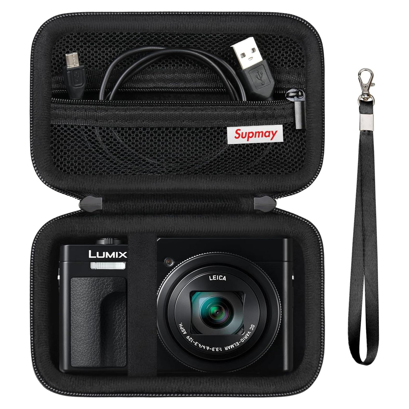 Funda para Cámara Panasonic LUMIX ZS99 y LX10 4K, Negra