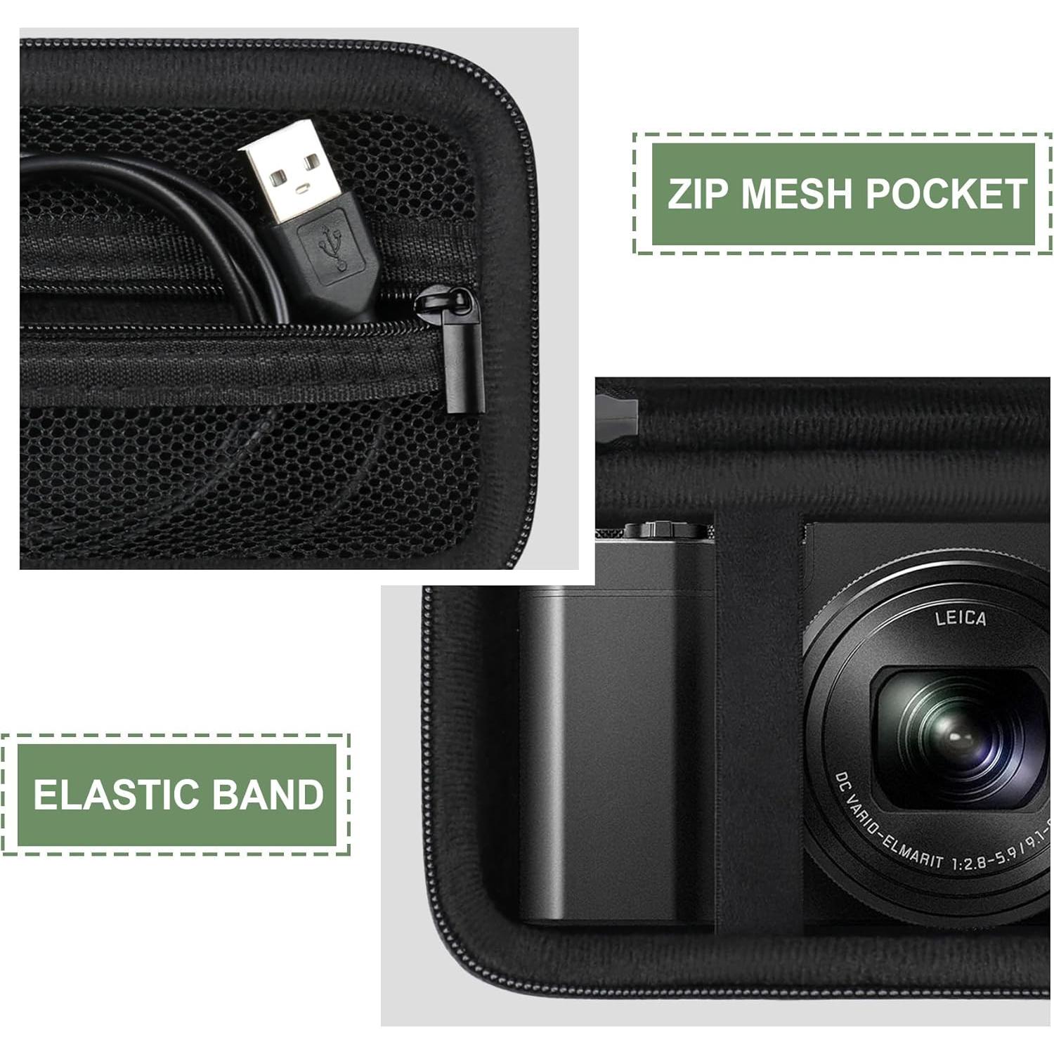 Funda para Cámara Panasonic LUMIX ZS99 y LX10 4K, Negra