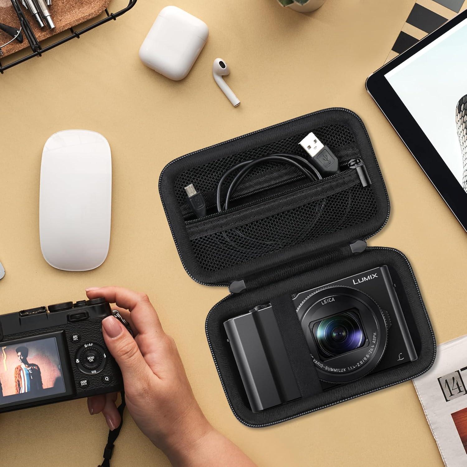 Funda para Cámara Panasonic LUMIX ZS99 y LX10 4K, Negra