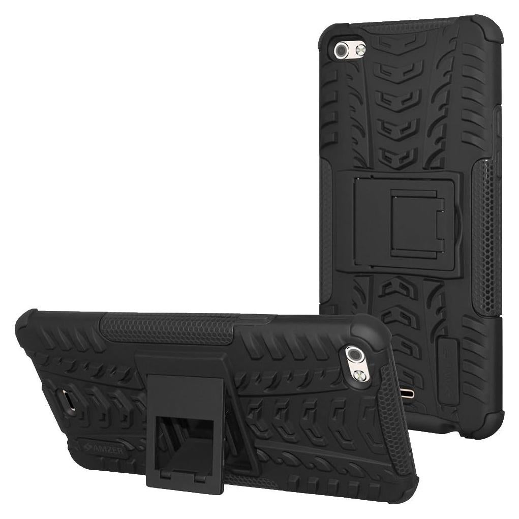 Funda híbrida AMZER con soporte para Micromax Canvas Sliver 5 - Negro