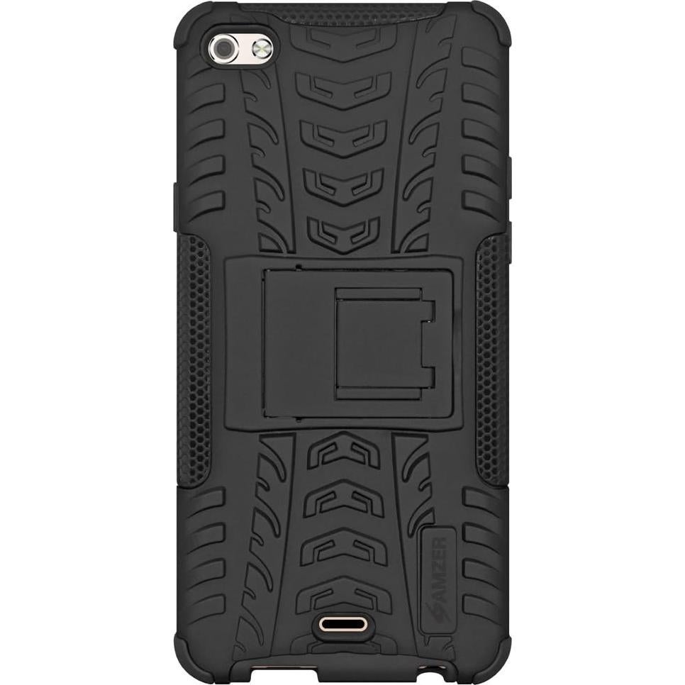 Funda híbrida AMZER con soporte para Micromax Canvas Sliver 5 - Negro