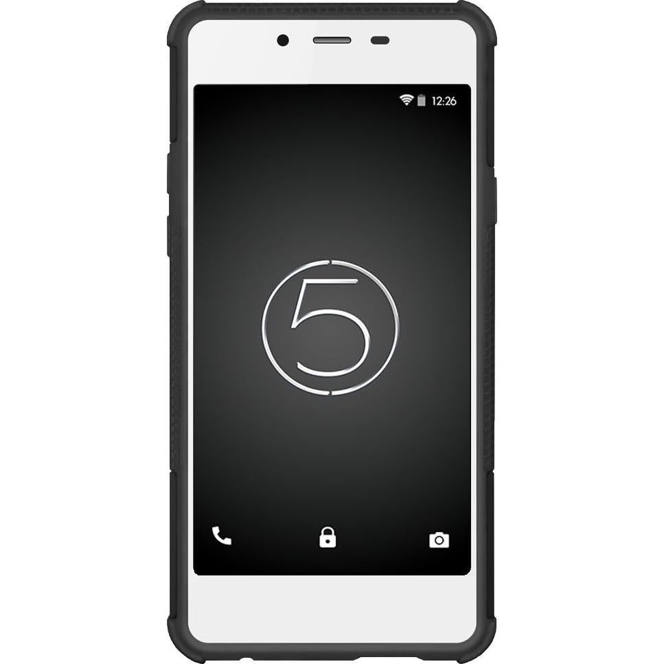 Funda híbrida AMZER con soporte para Micromax Canvas Sliver 5 - Negro